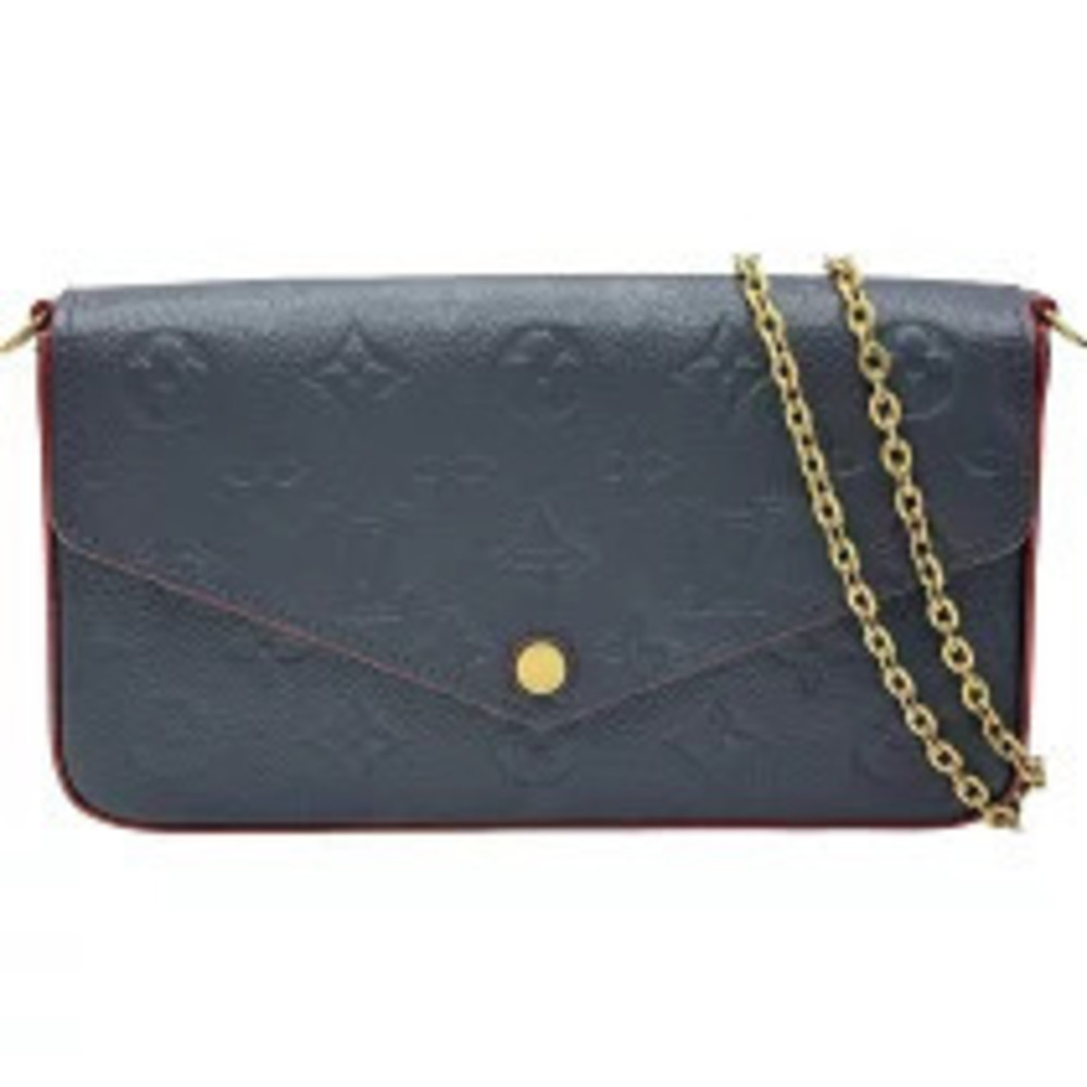 Louis Vuitton Pochette Felicie Navy Blue Monogram Empreinte Shoulder Bag